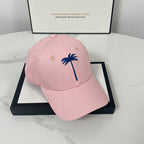 Palm Angels hats flame alphabet palm tree embroidered distressed baseball cap