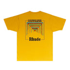 Rhude T-shirts Printed Trendy Pure Cotton