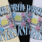Rhude T-shirt Flag Floral Print Short Sleeve T-shirt
