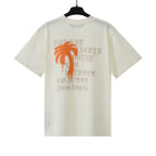 Palm Angels T-shirt Letter Painted Coconut Tree Print Short Sleeve T-shirt