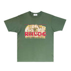 Rhude T-shirts Printed Trendy Pure Cotton
