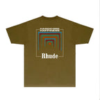Rhude T-shirts Printed Trendy Pure Cotton