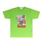 Rhude T-shirts Printed Trendy Pure Cotton