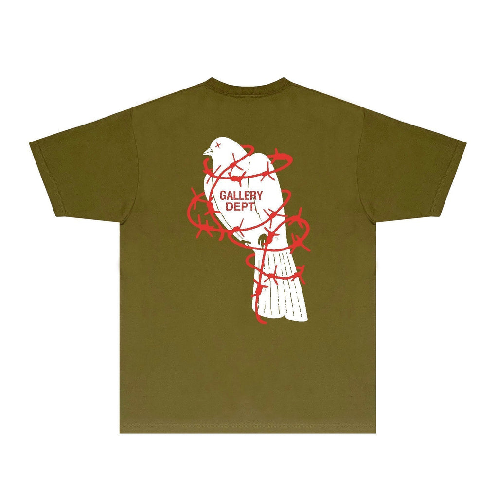 Gallery Dept T Shirt Retro Printed Loose Short-Sleeved Shirt