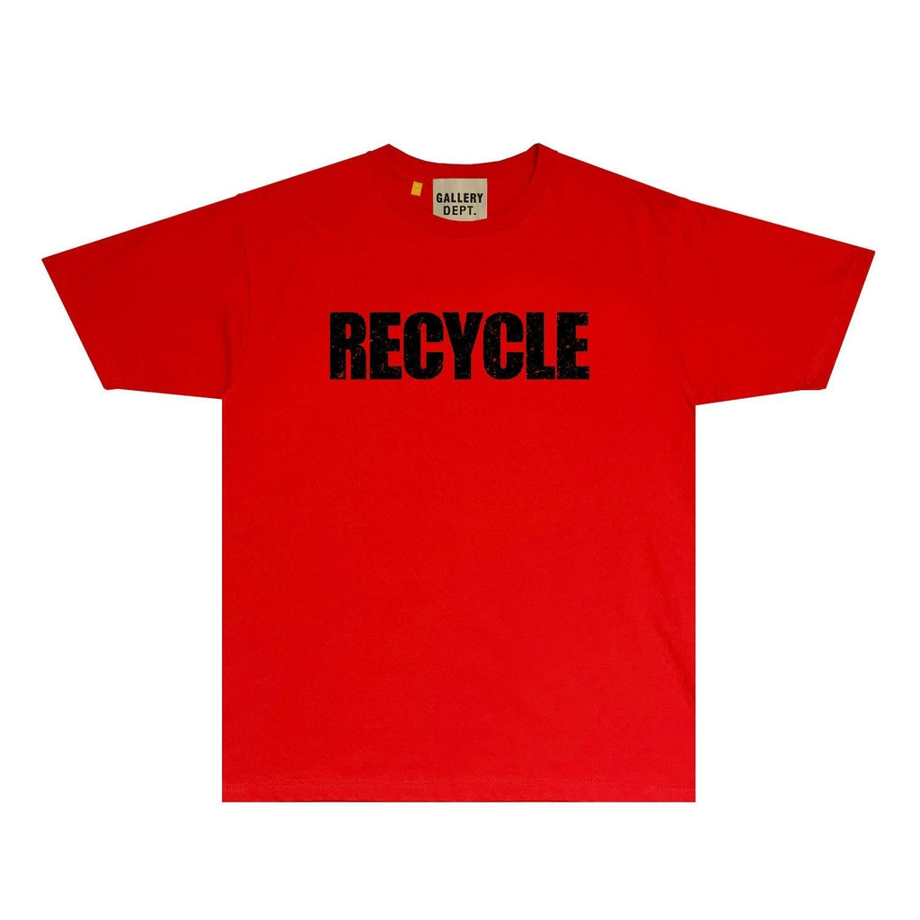Gallery Dept T Shirt Retro Printed Loose Short-Sleeved Shirt