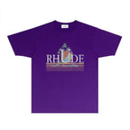 Rhude T-shirts Printed Trendy Pure Cotton