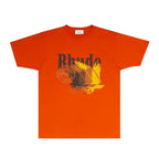 Rhude T-shirts Printed Trendy Pure Cotton