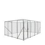 20' x 20' Outdoor Dog Kennel Playpen, Outdoor Dog Runner, Pet Exercise House, Lockable Gate, 6' Chain-Link Fence, TMG-DCP2020
