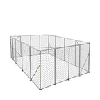 20' x 20' Outdoor Dog Kennel Playpen, Outdoor Dog Runner, Pet Exercise House, Lockable Gate, 6' Chain-Link Fence, TMG-DCP2020