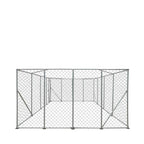 20' x 20' Outdoor Dog Kennel Playpen, Outdoor Dog Runner, Pet Exercise House, Lockable Gate, 6' Chain-Link Fence, TMG-DCP2020