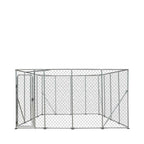 20' x 20' Outdoor Dog Kennel Playpen, Outdoor Dog Runner, Pet Exercise House, Lockable Gate, 6' Chain-Link Fence, TMG-DCP2020
