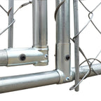 20' x 20' Outdoor Dog Kennel Playpen, Outdoor Dog Runner, Pet Exercise House, Lockable Gate, 6' Chain-Link Fence, TMG-DCP2020