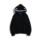 Bathing Ape Hoodie Camouflage Cardigan Men's and Women's Sweater Hoodie Coat