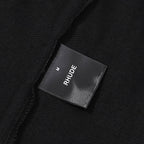 Rhude T-shirts Gothic Letter Badge Printing Cotton Casual Crew Neck Short Sleeve Men and Women