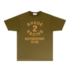 Rhude T-shirts Printed Trendy Pure Cotton