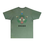 Rhude T-shirts Printed Trendy Pure Cotton
