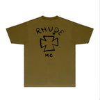 Rhude T-shirts Printed Trendy Pure Cotton