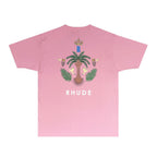 Rhude T-shirts Printed Trendy Pure Cotton