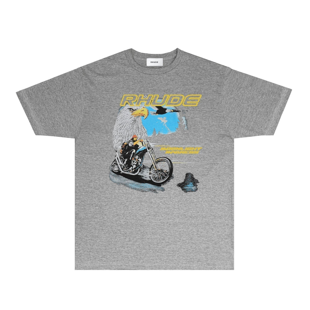 Rhude T-shirts Printed Trendy Pure Cotton