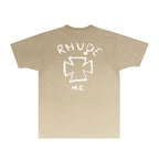 Rhude T-shirts Printed Trendy Pure Cotton