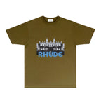 Rhude T-shirts Printed Trendy Pure Cotton