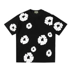 Denim Tears Outfit:T-shirt/Shorts (Separate Purchase Options) Puff Print Short Sleeve T-shirt Loose Couple Shorts Suit