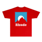 Rhude T-shirts Printed Trendy Pure Cotton