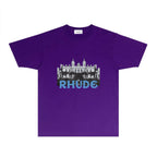 Rhude T-shirts Printed Trendy Pure Cotton