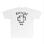 Rhude T-shirts Printed Trendy Pure Cotton