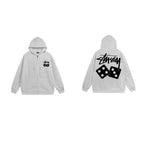 Stussy Hoodie Zip-Up Cardigan Fleece Hooded Sweater