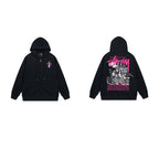 Stussy Hoodie Zip-Up Cardigan Fleece Hooded Sweater