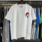 Rhude T-shirts Red Sunset Print Cotton Casual Short Sleeve Men and Women