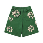 Denim Tears Shorts Yellow floral cotton