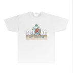 Rhude T-shirts Printed Trendy Pure Cotton