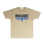 Rhude T-shirts Printed Trendy Pure Cotton