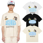 Rhude T-shirt Racing Track Letter Print Short Sleeve T-shirt