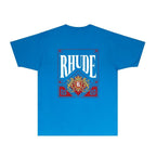 Rhude T-shirts Printed Trendy Pure Cotton