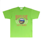 Rhude T-shirts Printed Trendy Pure Cotton