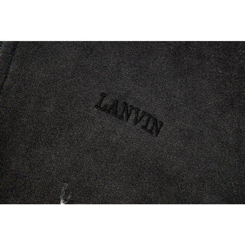 Gallery Dept Hoodie Embroidery Letter Splash Ink Wash Hooded Sweater Cardigan Jacket