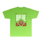 Rhude T-shirts Printed Trendy Pure Cotton
