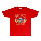 Rhude T-shirts Printed Trendy Pure Cotton