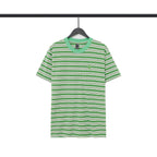 Chrome Heart T Shirts Poison Home Stripe Jacquard Embroidery Short Sleeve Couple T-Shirt