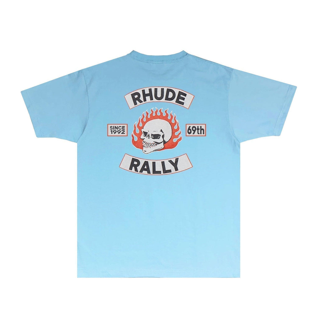 Rhude T-shirts Printed Trendy Pure Cotton