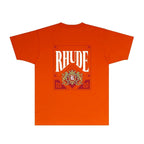 Rhude T-shirts Printed Trendy Pure Cotton