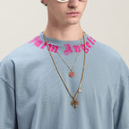 Palm Angels T-shirt Scarf Print Short Sleeve T-shirt
