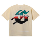 Godspeed T-shirts Helicopter Printing Cotton Casual Short Sleeves Men and Women