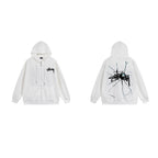 Stussy Hoodie Zip-Up Cardigan Fleece Hooded Sweater