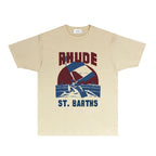 Rhude T-shirts Printed Trendy Pure Cotton