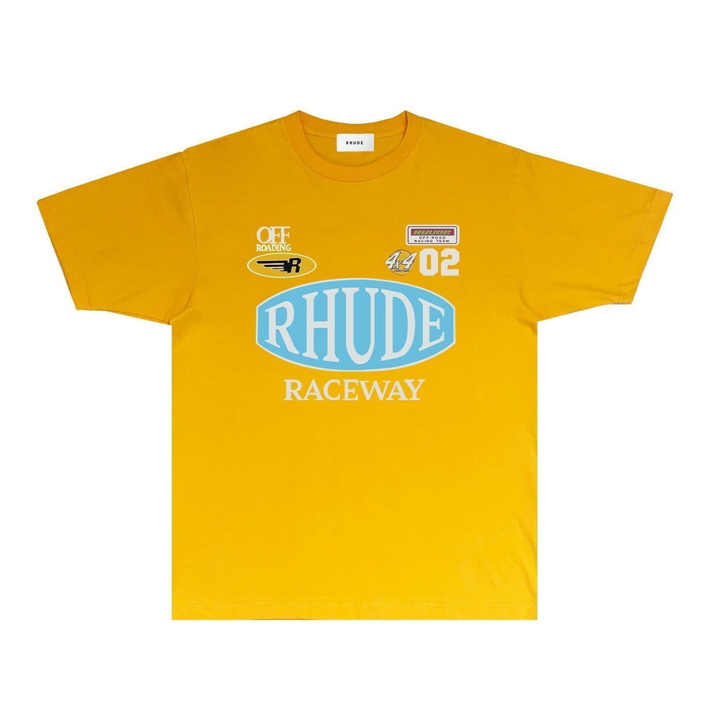 Rhude T-shirts Printed Trendy Pure Cotton