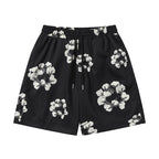 Denim Tears Shorts Yellow flower woven